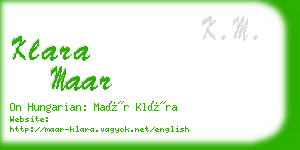 klara maar business card